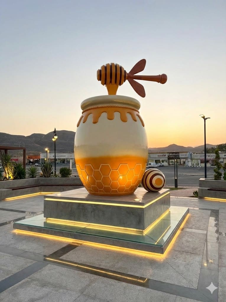 مجسم جرة عسل من الفيبر جلاس